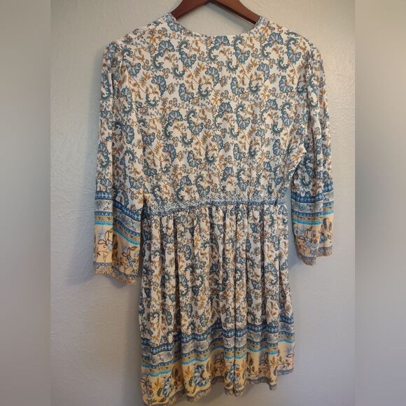 NorthStyle V-neck Drawstring Waisted Peasant Tunic Top/Dress Size Medium - Picture 11 of 13